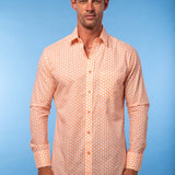 White Lotus Mens' Organic Cotton Shirt in Peach