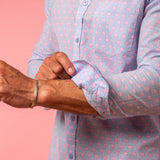 Bindi Indi Mens' Organic Cotton Shirt in Blue and Pink
