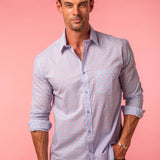 Bindi Indi Mens' Organic Cotton Shirt in Blue and Pink