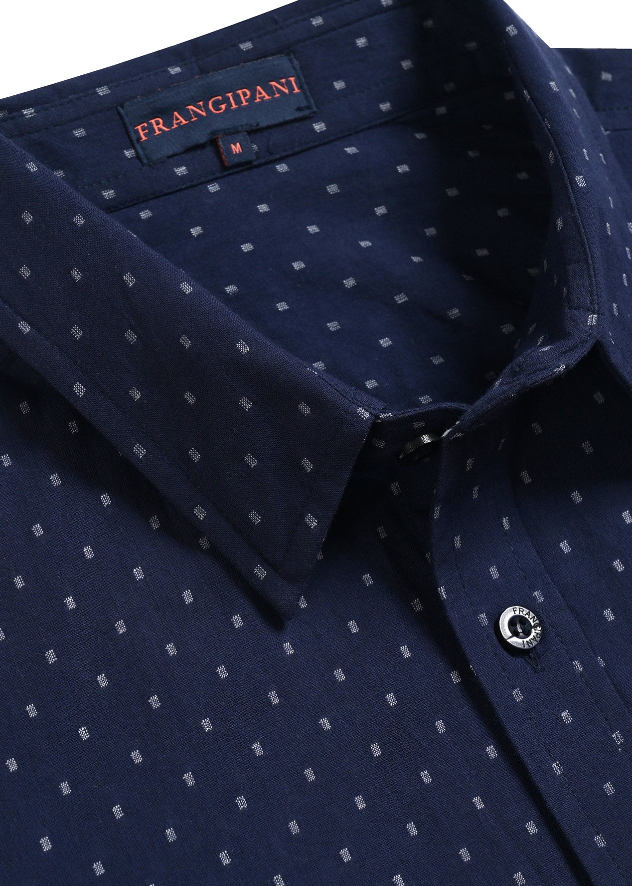 Dish Dash Dot Mens' Navy Cotton Shirt | Men's Casual Shirts | New In Frangipani Dish Dash Dot Mens' Navy Cotton Shirt | Men's Casual Shirts | New In Frangipani