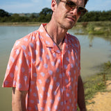 Montana Calor Mens' Eco-Viscose Short Sleeve Shirt in Watermelon