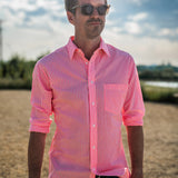 Bright Lights Mens' Organic Shirt Neon Coral