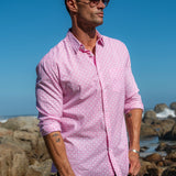 Four Points East Mens' Cotton Shirt in Pink