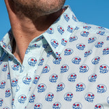 Hungry Eyes Mens' Cotton Shirt in Light Blue