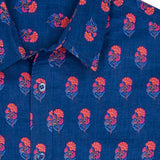 Raja Fan Mens' Organic Cotton Shirt in Navy