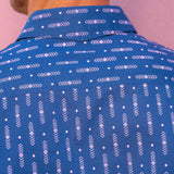 Desert Frequency Mens' Organic Cotton Shirt in Navy
