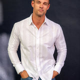 Las Salinas Blanca Mens' Cotton Shirt in White