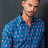 Raja Fan Mens' Organic Cotton Shirt in Navy