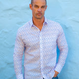 Edge of Order Mens' Cotton Shirt in Blue