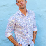 Edge of Order Mens' Cotton Shirt in Blue
