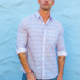 Edge of Order Mens' Cotton Shirt in Blue