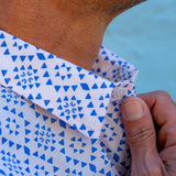 Edge of Order Mens' Cotton Shirt in Blue
