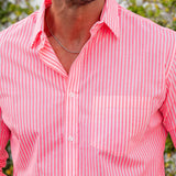 Bright Lights Mens' Organic Shirt Neon Coral