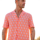 Montana Calor Mens' Eco-Viscose Short Sleeve Shirt in Watermelon