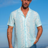 Fushi Lagoon Men's Linen Viscose Short Sleeve Shirt