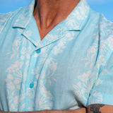 Fushi Lagoon Men's Linen Viscose Short Sleeve Shirt