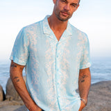 Fushi Lagoon Men's Linen Viscose Short Sleeve Shirt