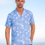 Oriental Amaze Men's Linen Viscose Short Sleeve Shirt