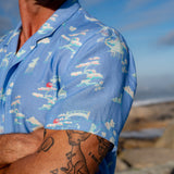 Oriental Amaze Men's Linen Viscose Short Sleeve Shirt