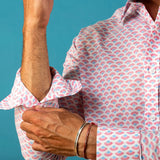 Big Fan Mens' Organic Cotton shirt in Red and Blue