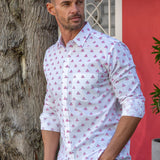 Trik On Mens' Cotton Shirt in Pink