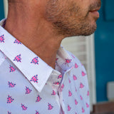 Trik On Mens' Cotton Shirt in Pink