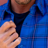 Manali Mens' Check Shirt in Blue