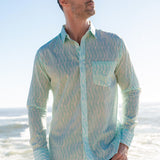 Palolem Mens' Cotton Shirt in Light Aqua