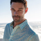 Palolem Mens' Cotton Shirt in Light Aqua