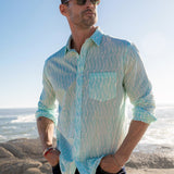 Palolem Mens' Cotton Shirt in Light Aqua