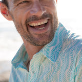 Palolem Mens' Cotton Shirt in Light Aqua
