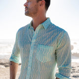 Palolem Mens' Cotton Shirt in Light Aqua