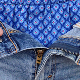 Mens' Cotton Boxer Shorts in Mayura Blue