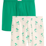 TWIN PACK COMBO - PALMS IN GREEN & EMERALD GREEN