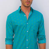 Field Trip Mens' Organic Cotton Shirt in Green