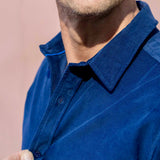 Corduroy Mens' Organic Cotton Shirt in New Navy