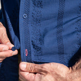 Cala Bassa Nights Mens' Cotton Shirt in Navy