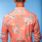 Shangri La Mens' Organic Cotton Shirt in Coral