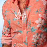 Shangri La Mens' Organic Cotton Shirt in Coral