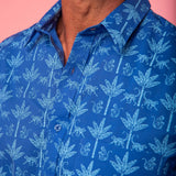 Monkey See, Monkey Do Men's Organic Cotton Shirt in Blue