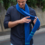 Persian Blue On Blue Scarf - 60% OFF