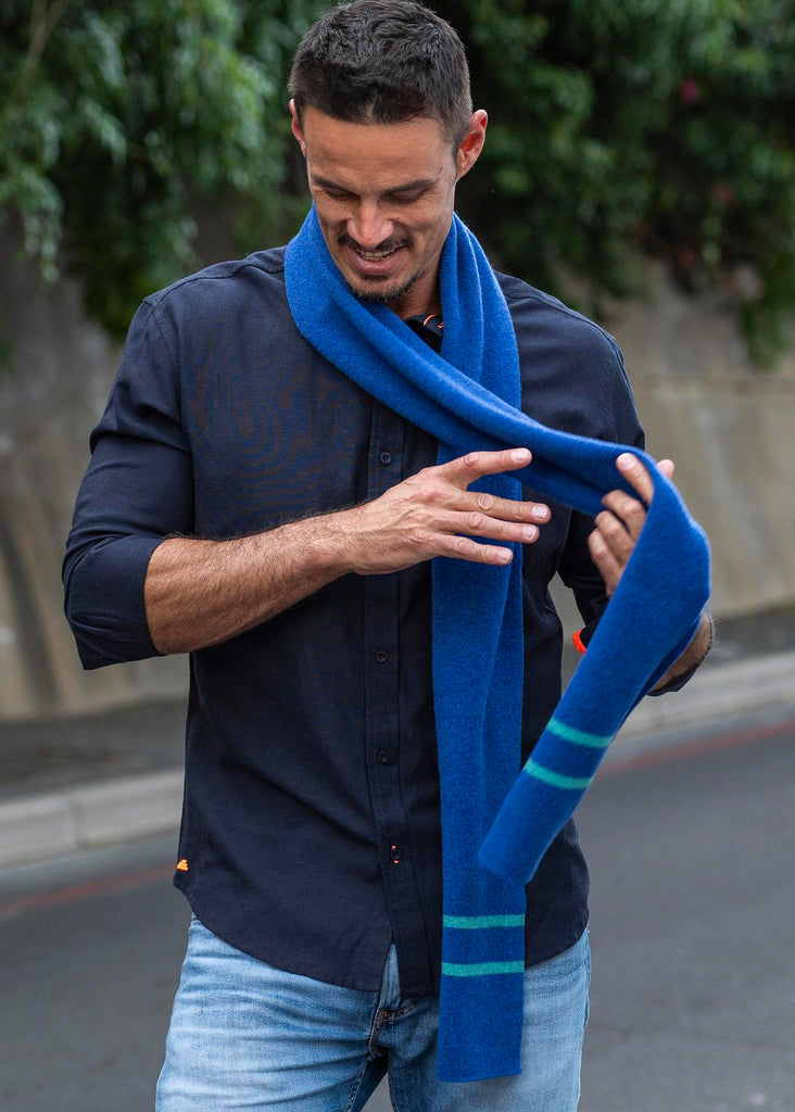 Persian Blue On Blue Scarf - 30% OFF