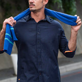 Persian Blue On Blue Scarf - 60% OFF