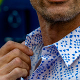Edge of Order Mens' Cotton Shirt in Blue