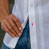 Las Salinas Blanca Mens' Cotton Shirt in White