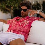 Gangsters Paradise Mens' Short Sleeve Shirt in Pink