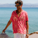 Gangsters Paradise Mens' Short Sleeve Shirt in Pink