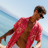 Gangsters Paradise Mens' Short Sleeve Shirt in Pink
