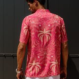 Gangsters Paradise Mens' Short Sleeve Shirt in Pink