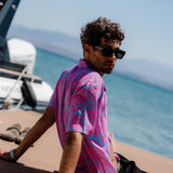 Stripes Mens' Short Sleeve Shirt in Pink & Blue